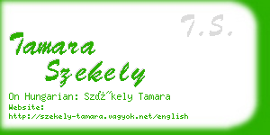 tamara szekely business card